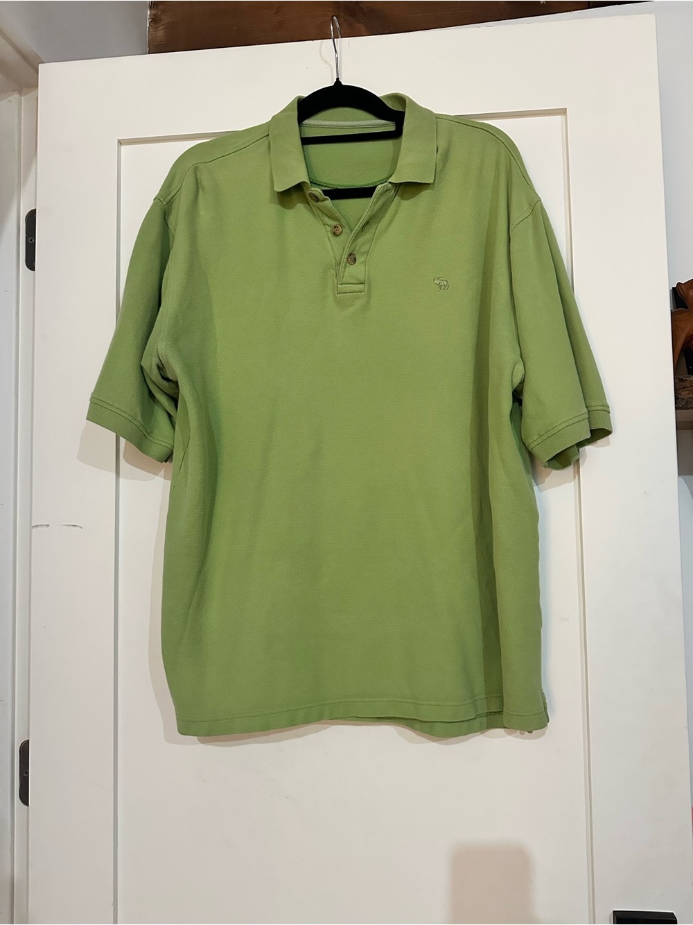 Men's Short-Sleeve Polo in Light Green 100% cotton Moose Creek